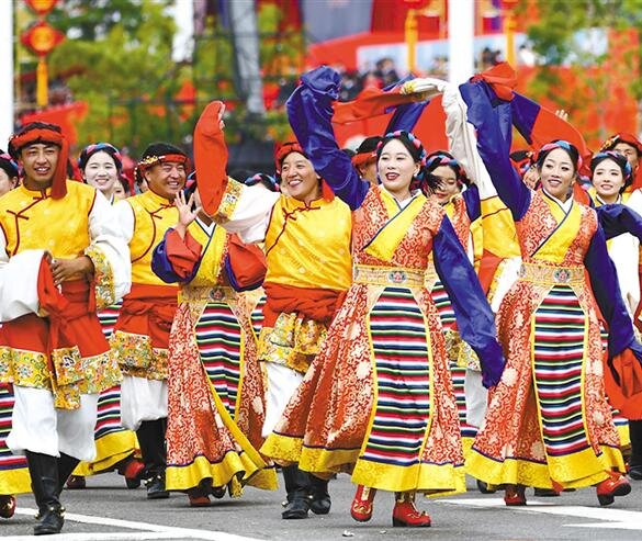 The Tibetan parade is celebrating the 60th anniversary