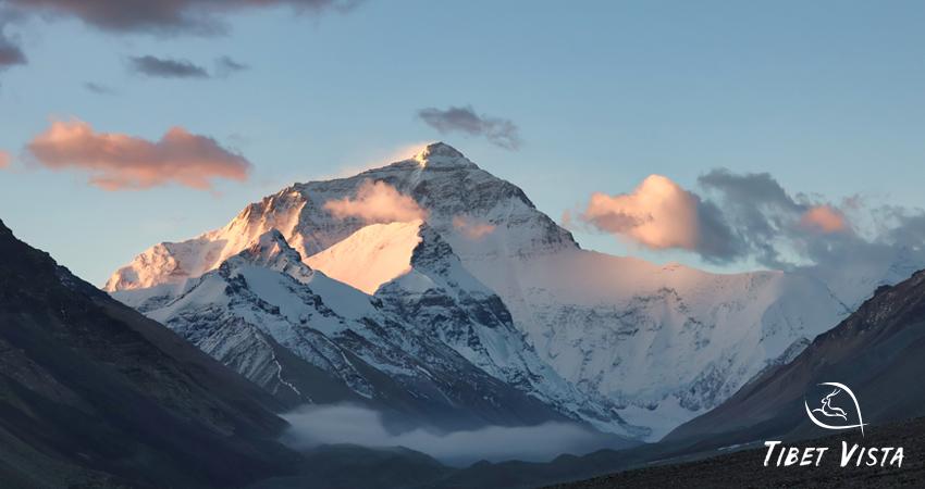 majestic Mount Everest at sunset captured at Tibet EBC