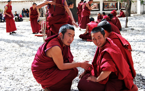 Tibetan Monks Debate in Drepung Monastery