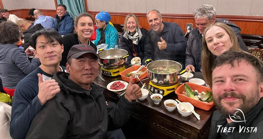 Everest hot pot with group