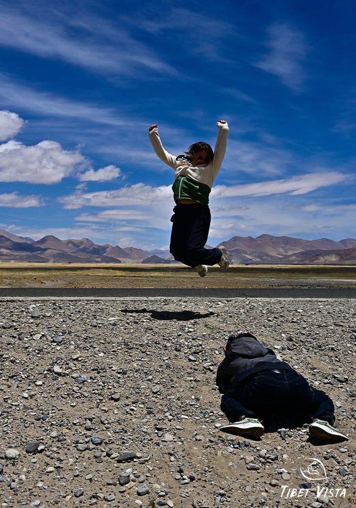 Happy tibet group tour