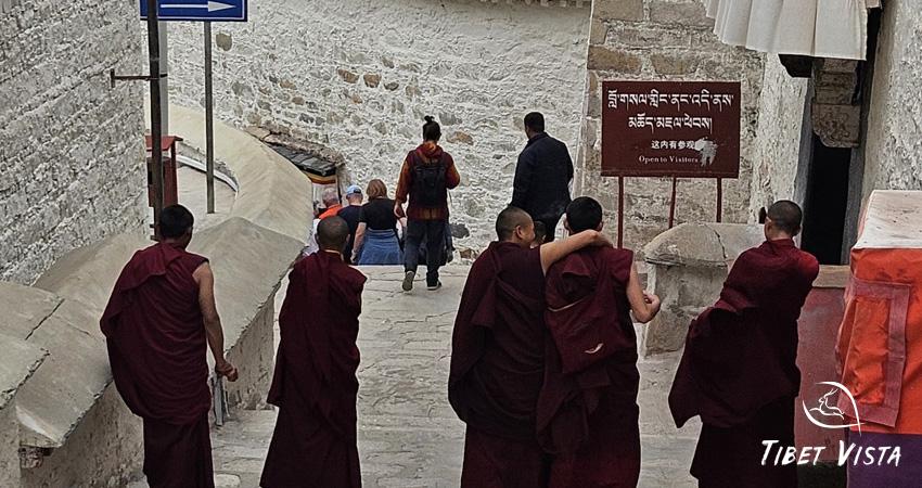  Tibetan Monks in the Sera Monastery 