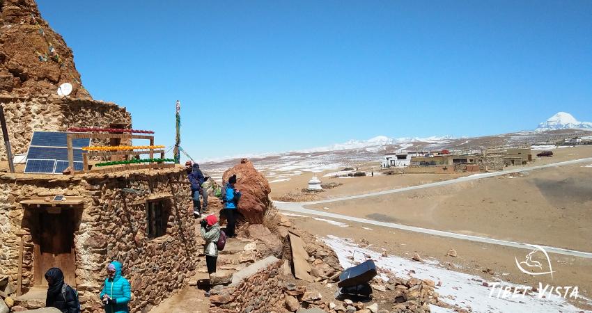 we could see the sacred Mt. Kailash from Lake Manasarovar
