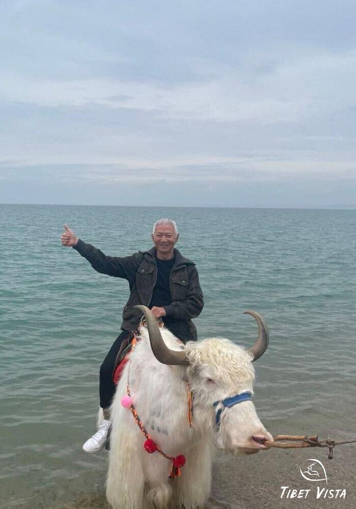 Photo with Tibetan yak.