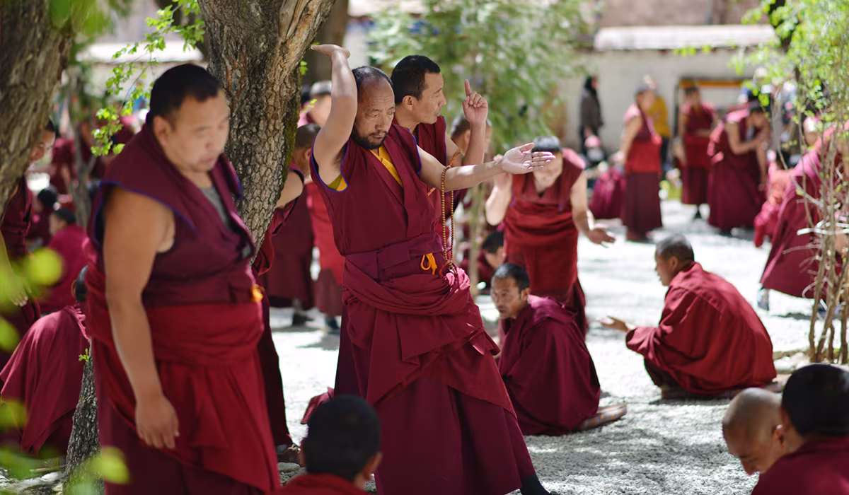 tibetan monk debate in sera monastery