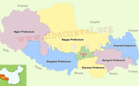 Tibet Political Map
