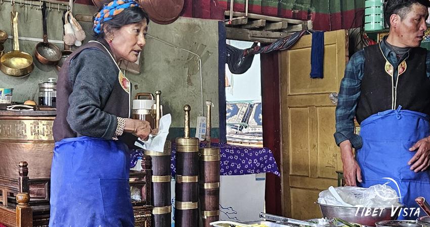 Visiting local Tibetan family