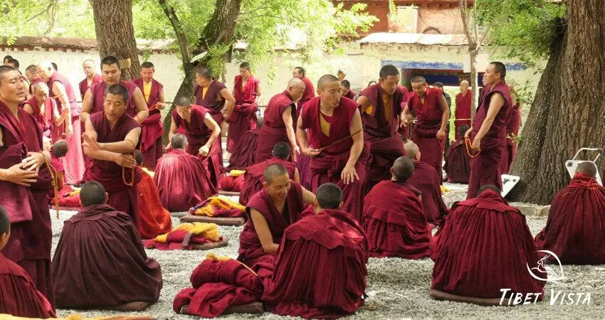 Watch the dramatic Tibetan monk debate in Sera Monastery