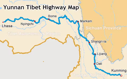 Yunnan (Kunming) to Lhasa Overland