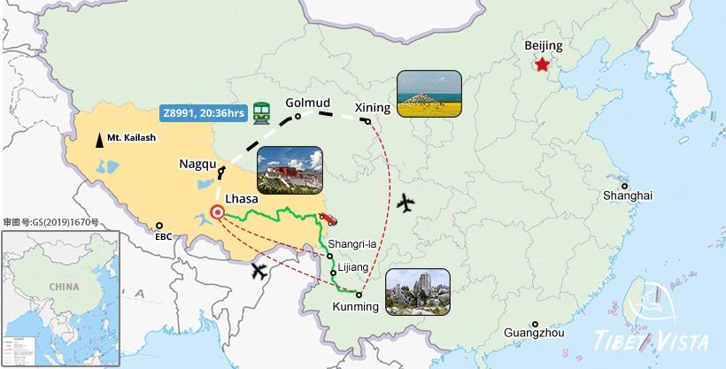 chengdu-tibet-tour-map